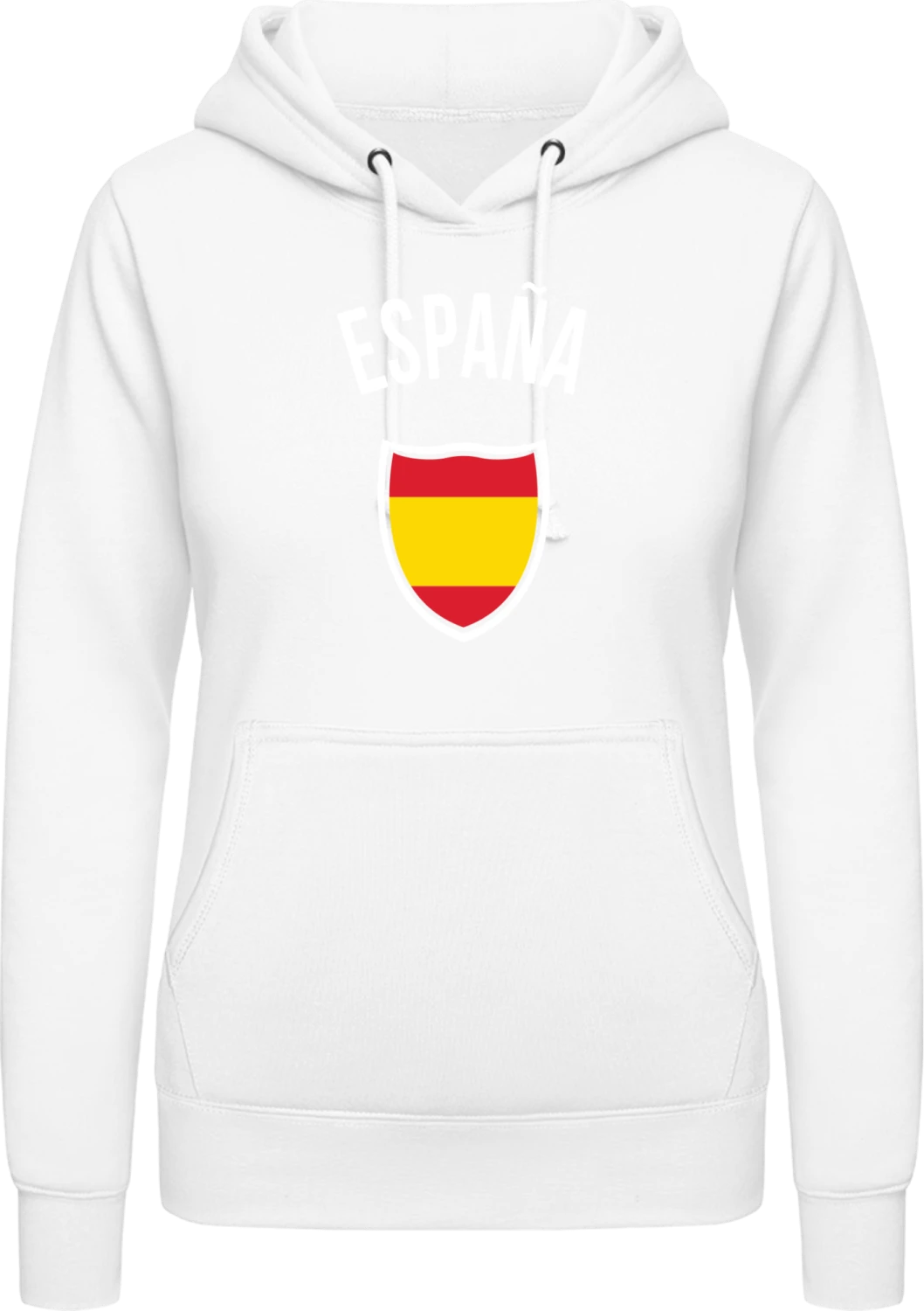 Espana Fan - Arctic white AWDis ladies hoodie - Front