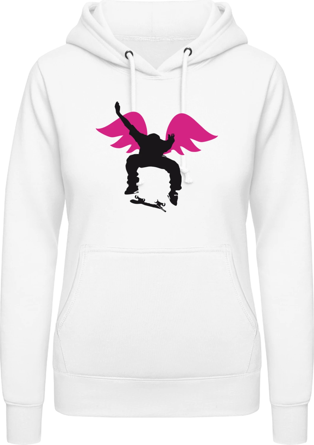 Skater Style - Arctic white AWDis ladies hoodie - Front