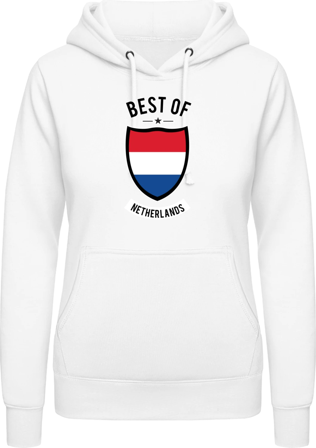 Best of Netherlands - Arctic white AWDis ladies hoodie - Front