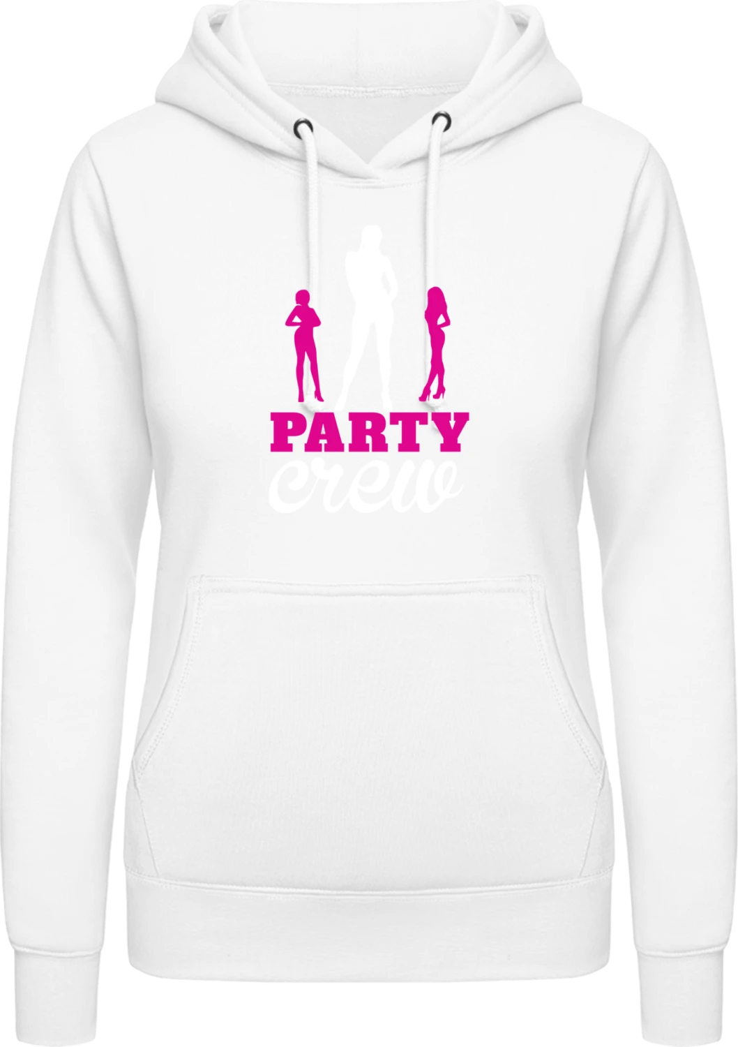 Ladies Party Crew - Arctic white AWDis ladies hoodie - Front