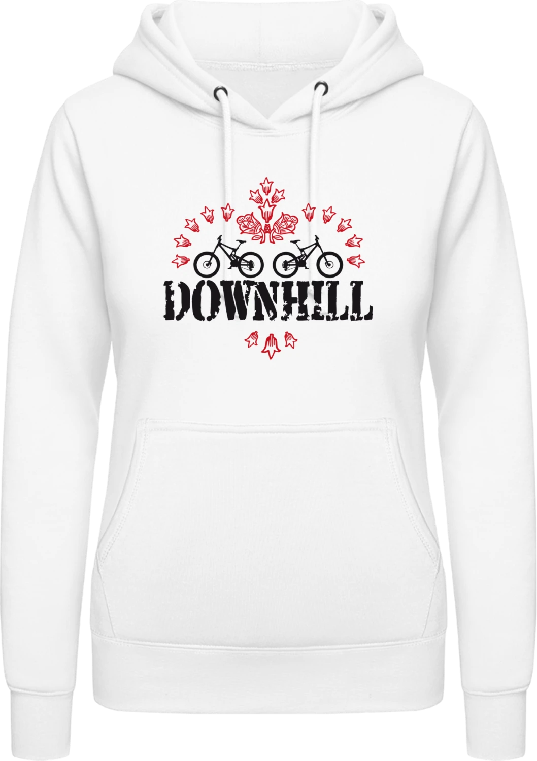 Downhill - Arctic white AWDis ladies hoodie - Front