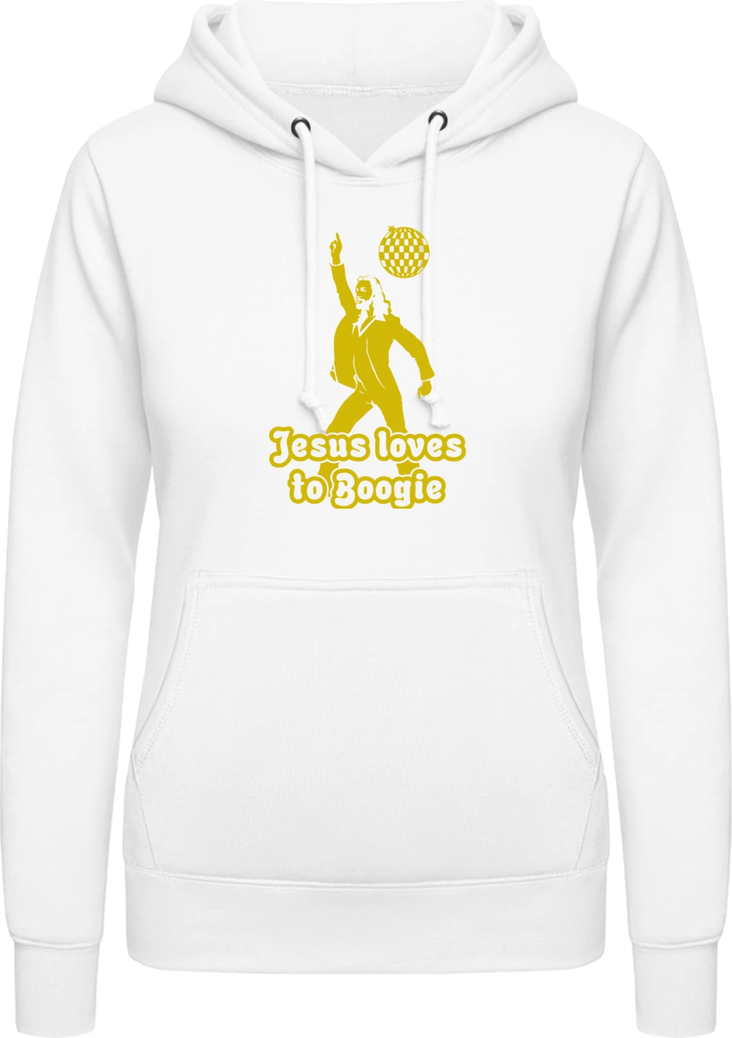 Jesus Dance - Arctic white AWDis ladies hoodie - Front