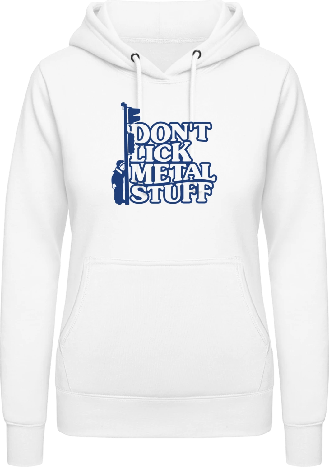 Lick Metal - Arctic white AWDis ladies hoodie - Front