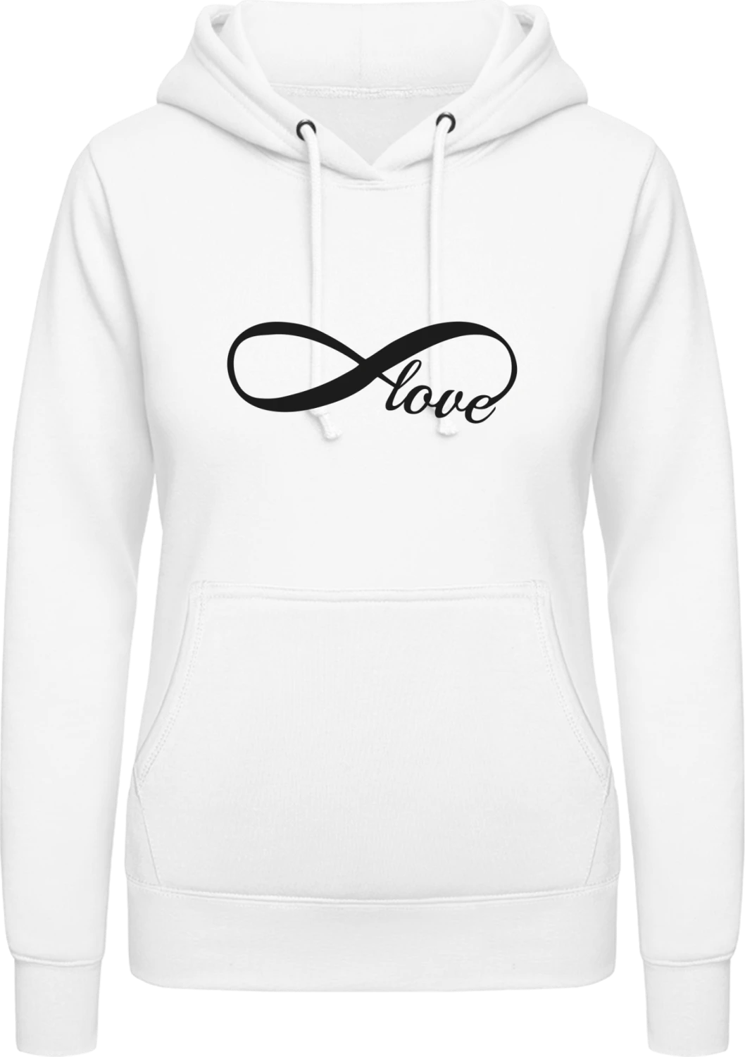 Endless Love - Arctic white AWDis ladies hoodie - Front