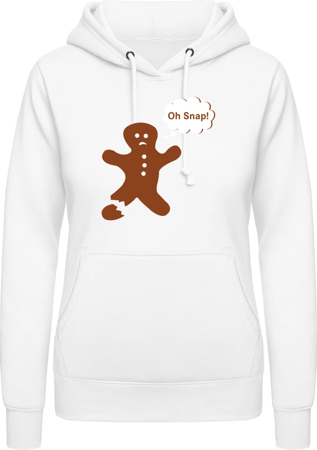 Oh Snap - Arctic white AWDis ladies hoodie - Front