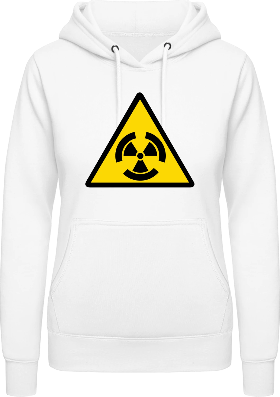 Radioactive Danger - Arctic white AWDis ladies hoodie - Front