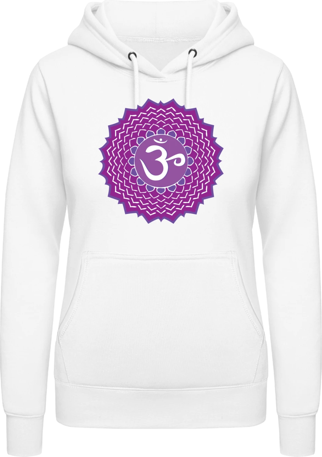 Chakra Sahasrara - Arctic white AWDis ladies hoodie - Front