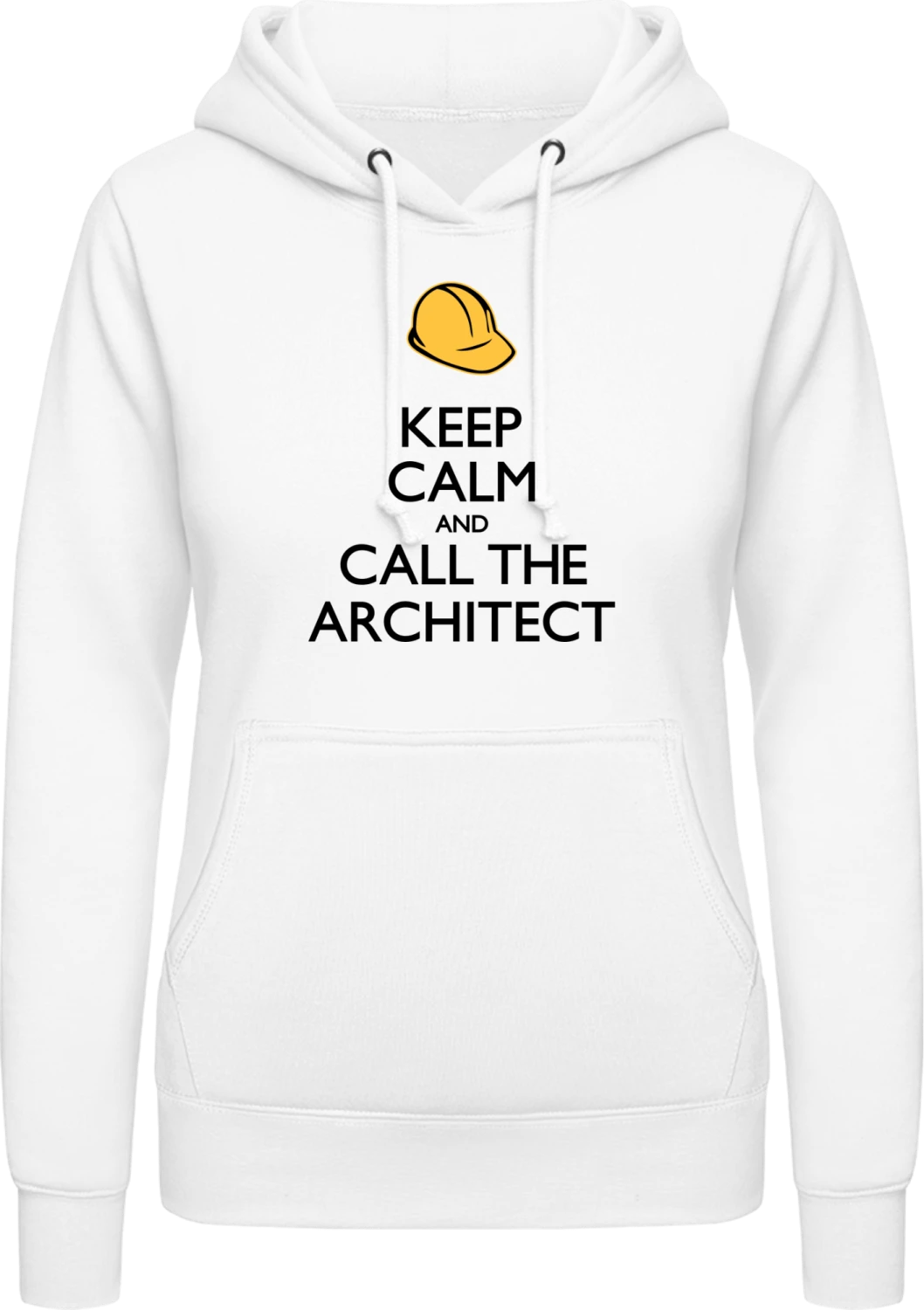 Keep Calm And Call The Architect - Arctic white AWDis ladies hoodie - Front