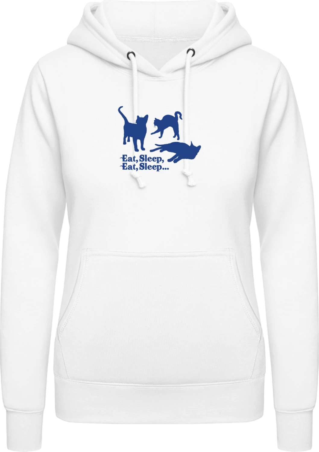 Relax Cats - Arctic white AWDis ladies hoodie - Front