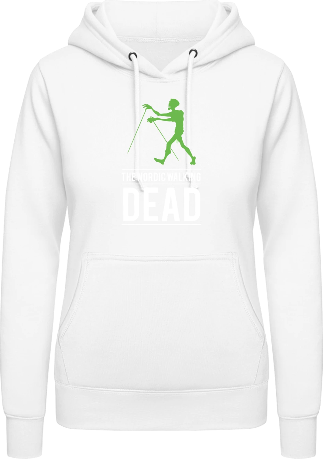 The Nordic Walking Dead - Arctic white AWDis ladies hoodie - Front