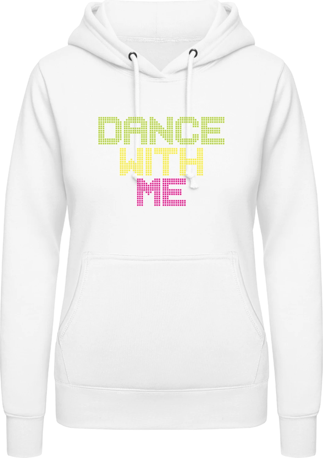 Dance With Me - Arctic white AWDis ladies hoodie - Front