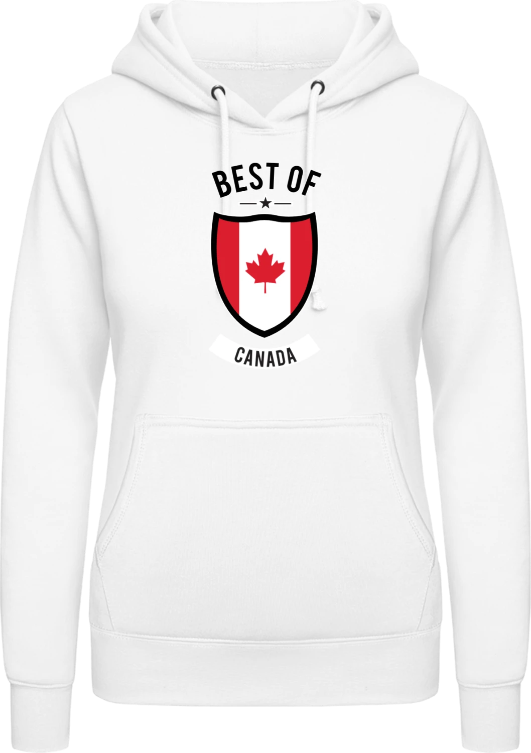 Best of Canada - Arctic white AWDis ladies hoodie - Front