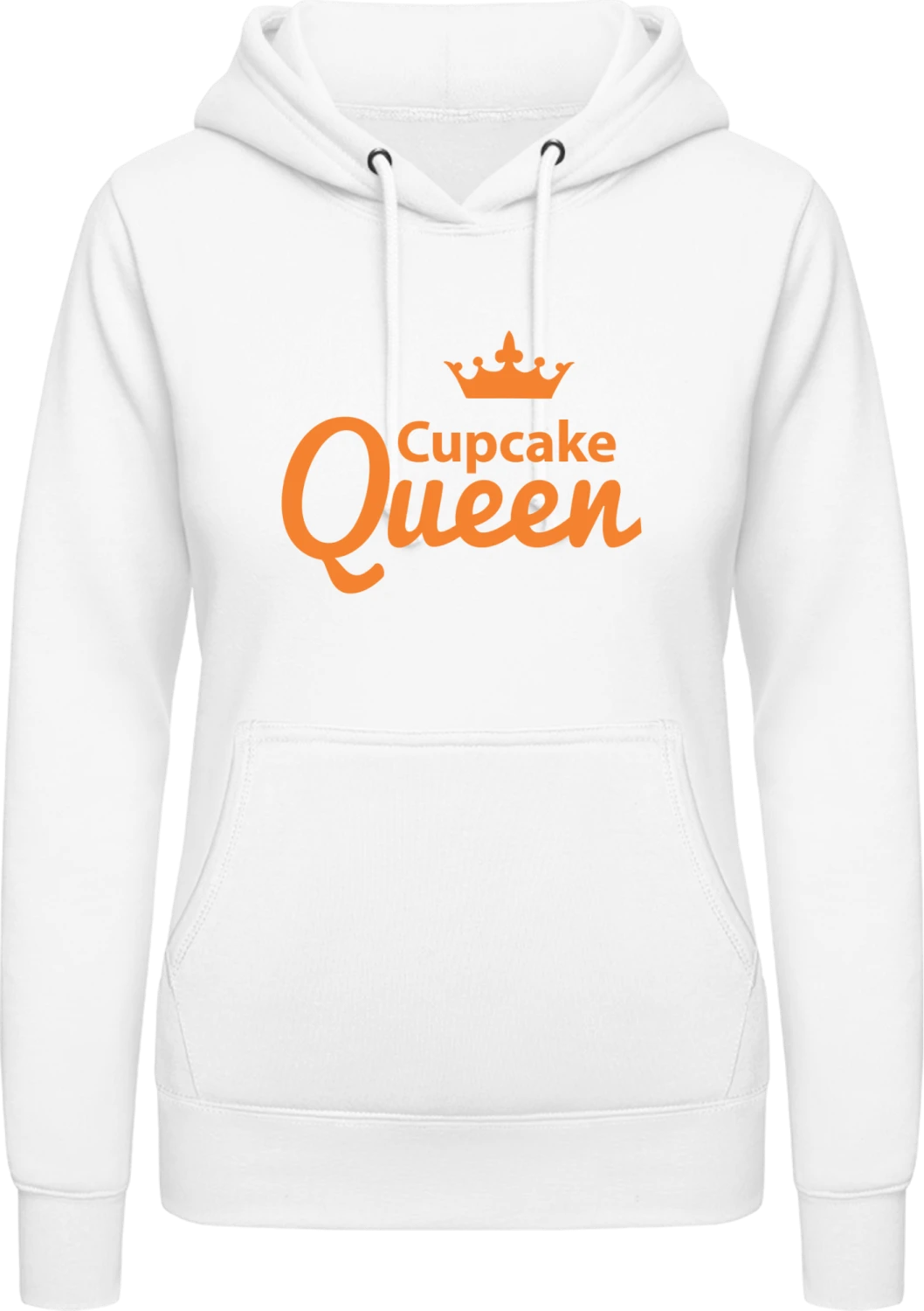 Cupcake Queen - Arctic white AWDis ladies hoodie - Front