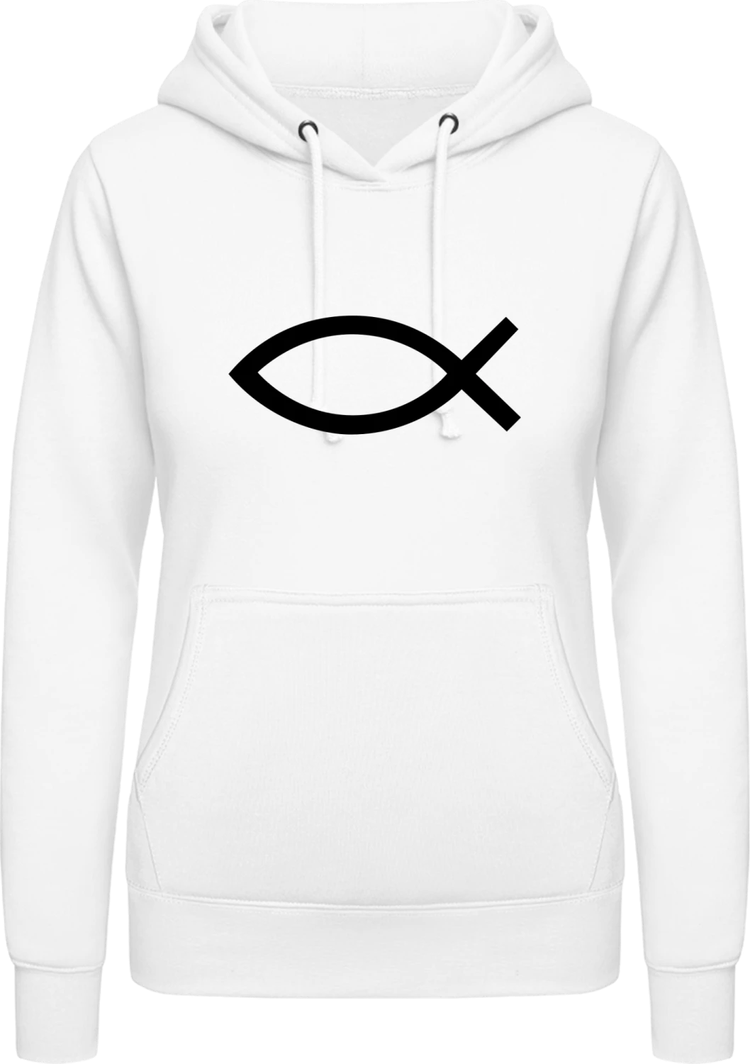 Ichthys - Arctic white AWDis ladies hoodie - Front