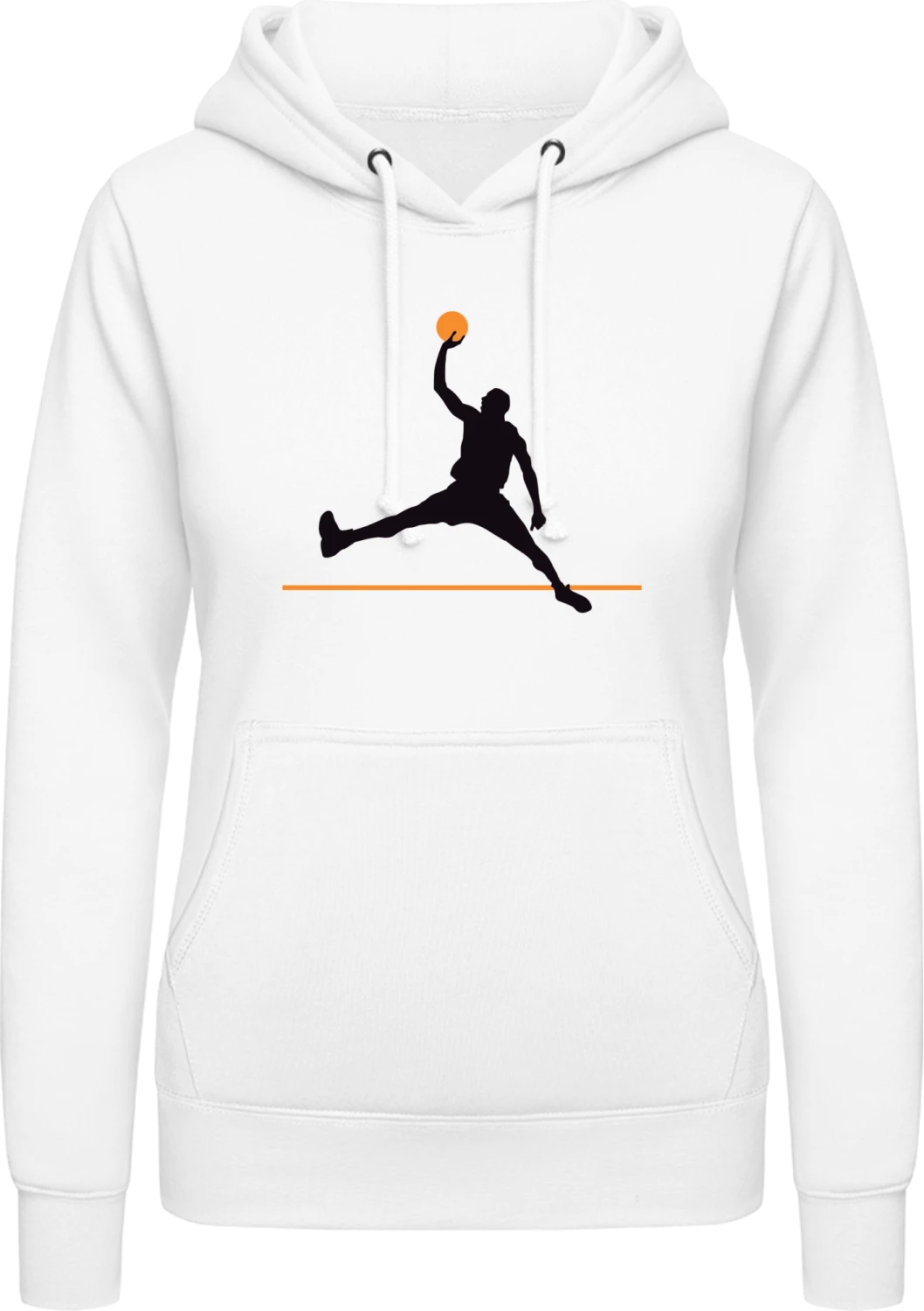 Basketball Player - Arctic white AWDis ladies hoodie - Front