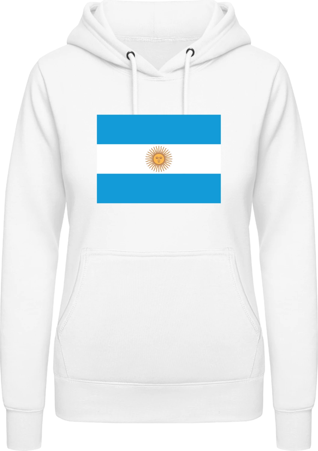 Argentina Flag Classic - Arctic white AWDis ladies hoodie - Front