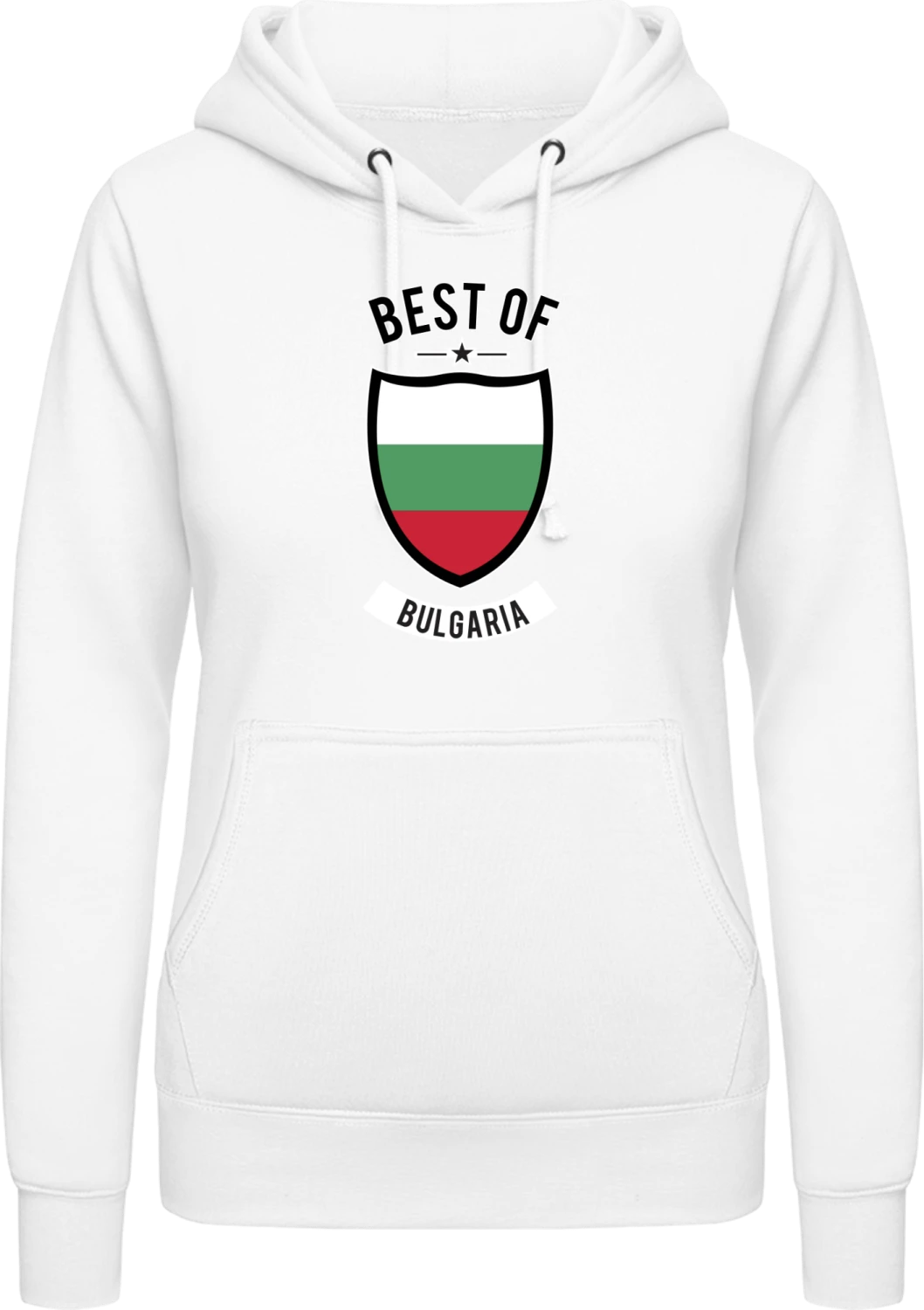 Best of Bulgaria - Arctic white AWDis ladies hoodie - Front