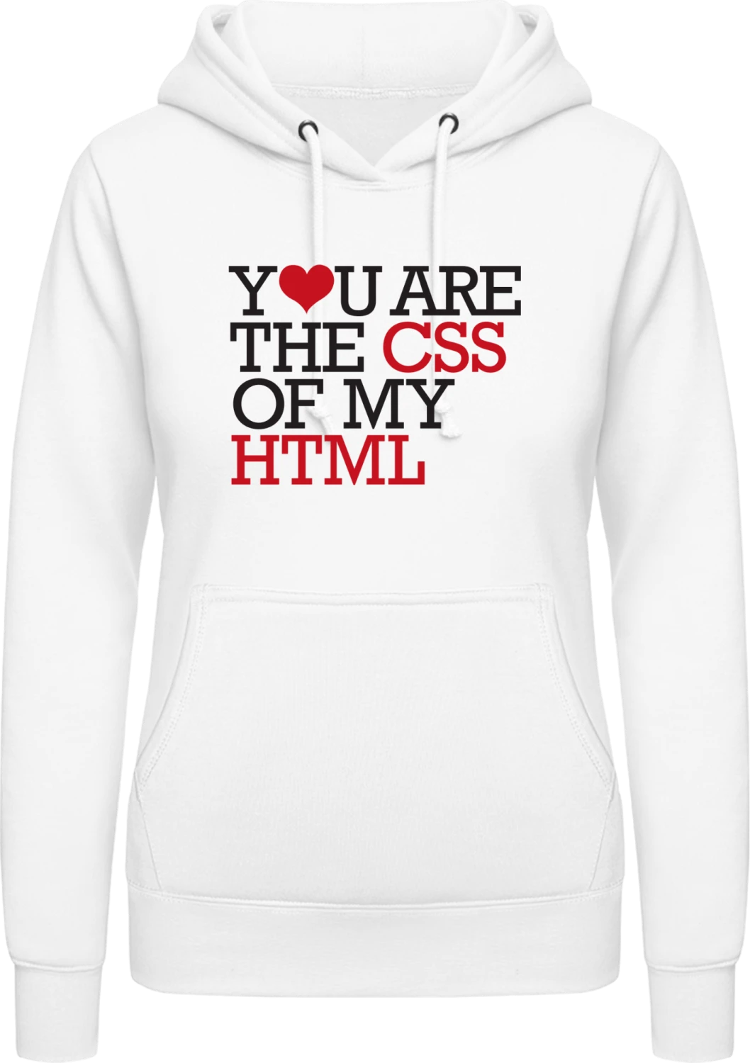 CSS Of My HTML - Arctic white AWDis ladies hoodie - Front