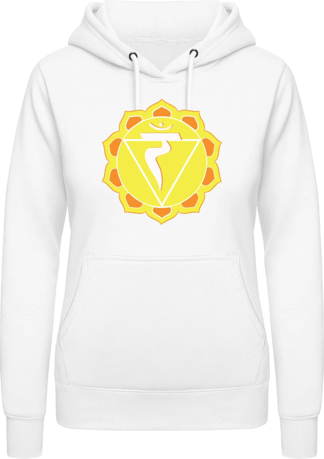 Chakra Manipura - Arctic white AWDis ladies hoodie - Front