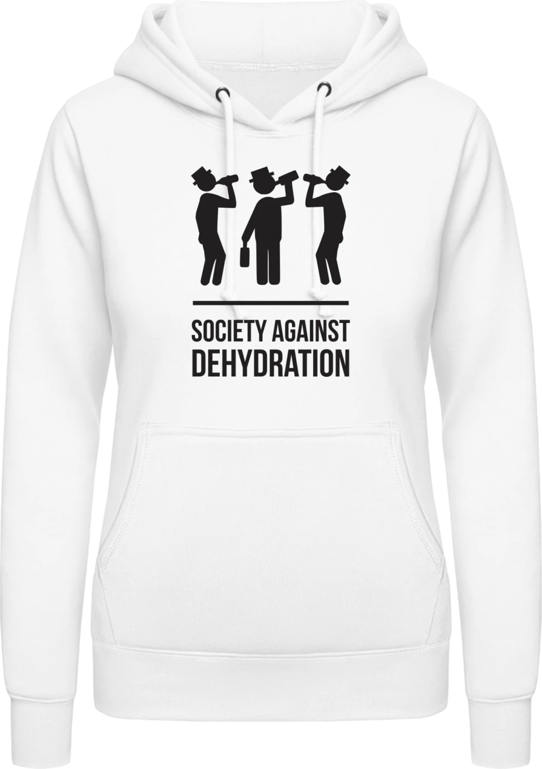 Society Against Dehydration - Arctic white AWDis ladies hoodie - Front