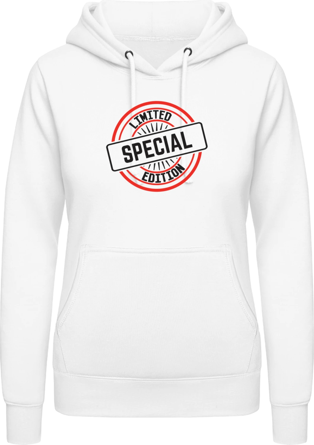 Limited Special Edition Logo - Arctic white AWDis ladies hoodie - Front