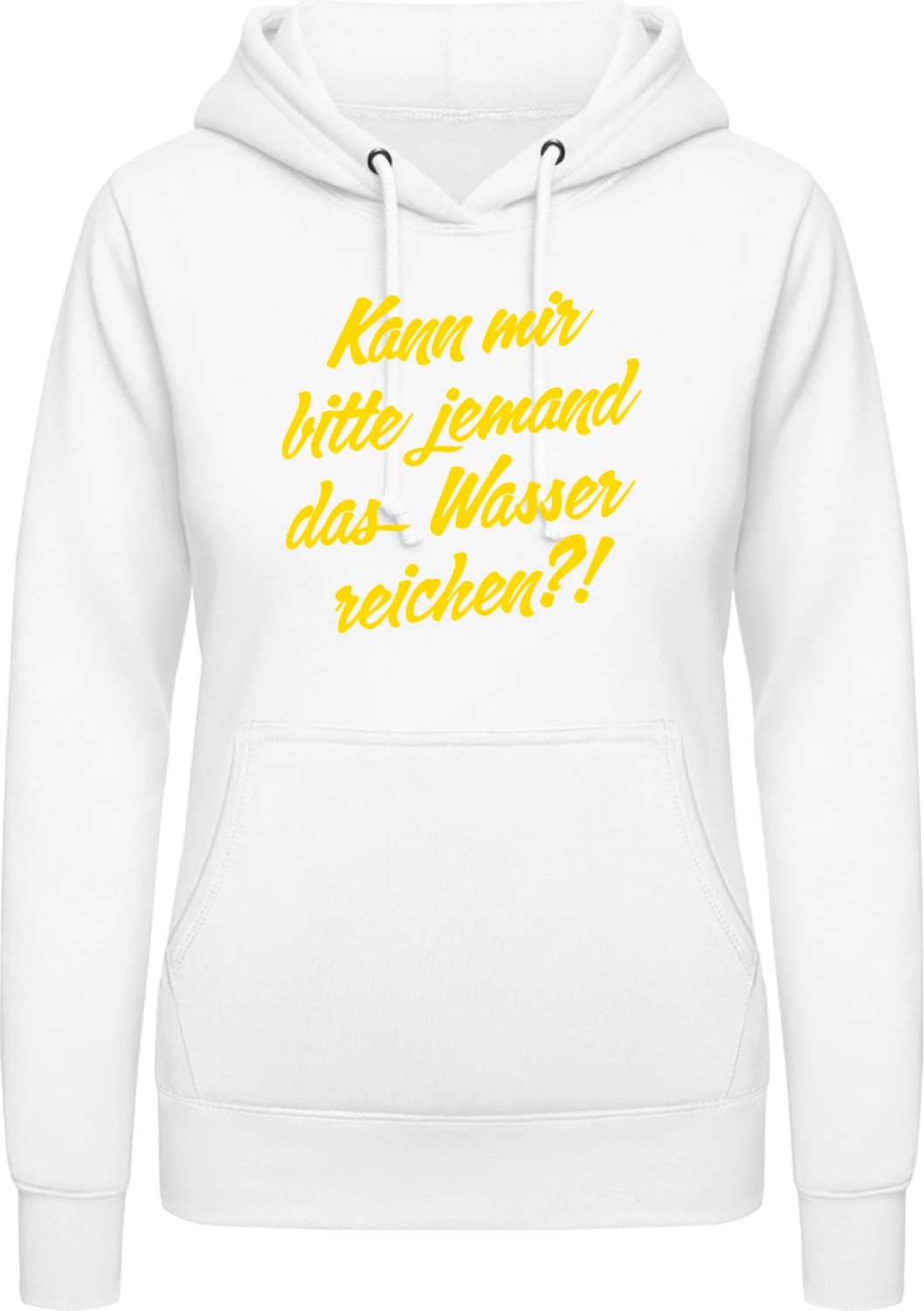 Kann Mir Bitte Jemand Das Wasse - Arctic white AWDis ladies hoodie - Front