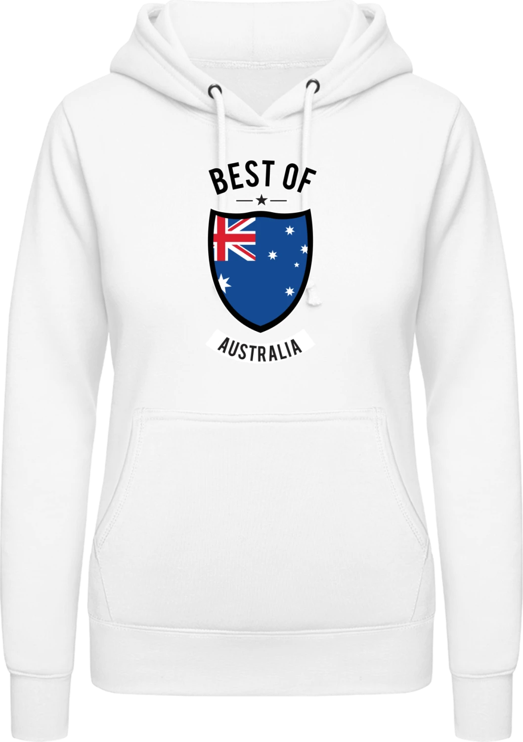 Best of Australia - Arctic white AWDis ladies hoodie - Front