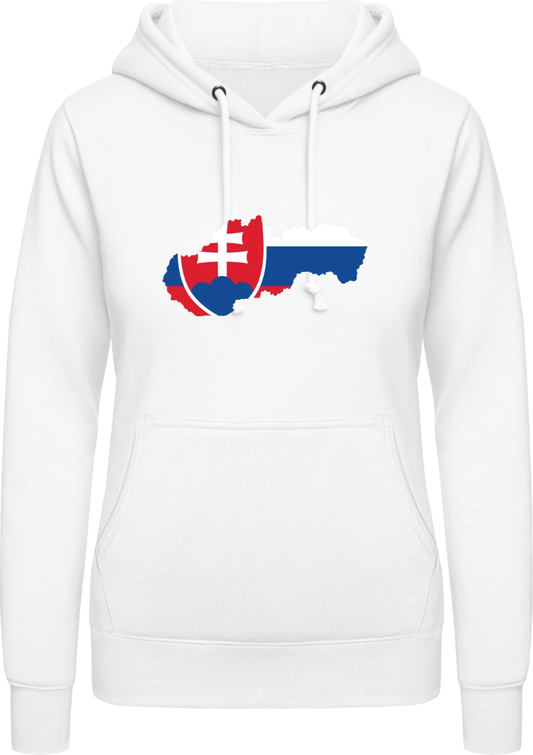 Slovakia - Arctic white AWDis ladies hoodie - Front