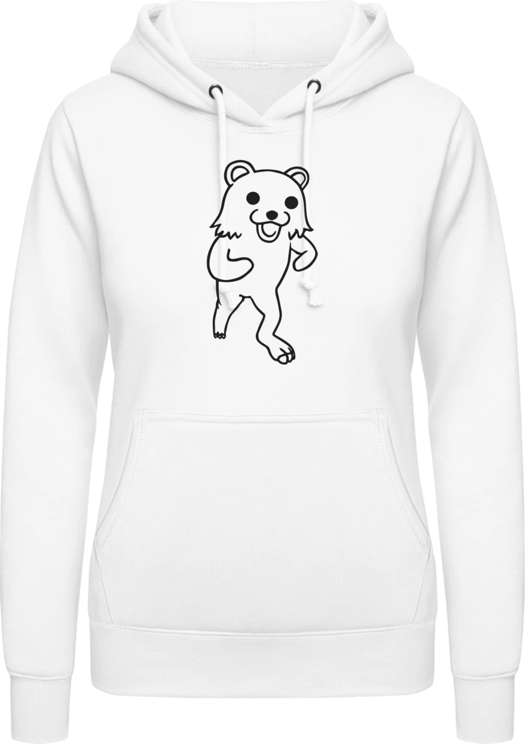 Pedobear Kumar Meme - Arctic white AWDis ladies hoodie - Front