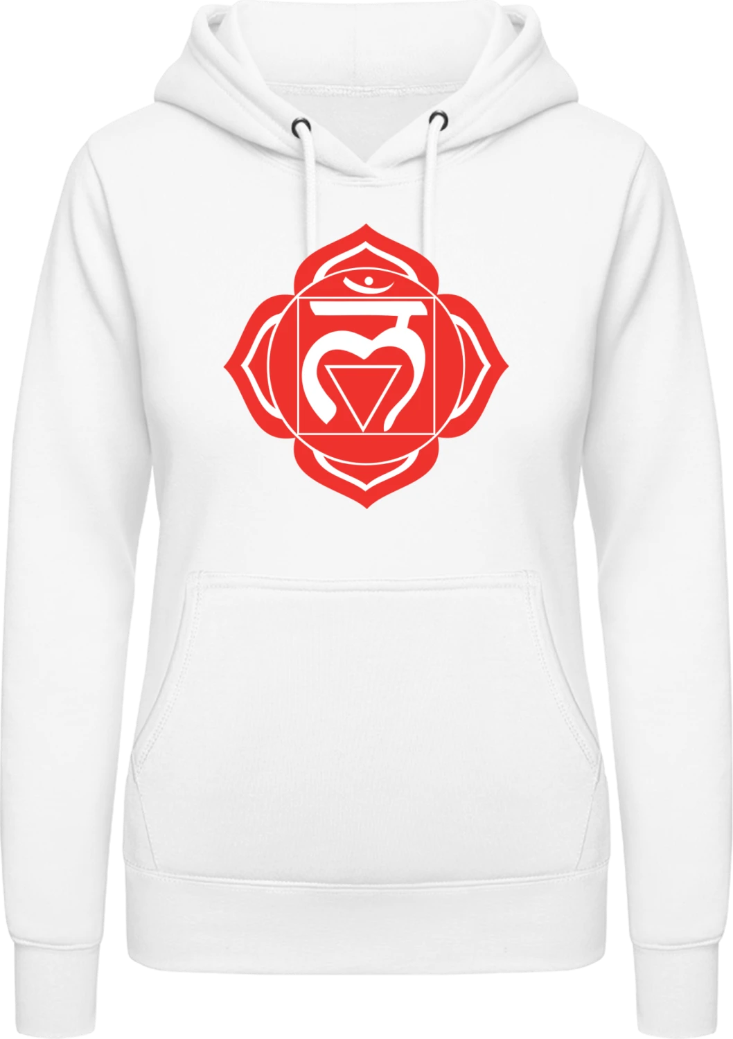 Chakra Muladhara - Arctic white AWDis ladies hoodie - Front