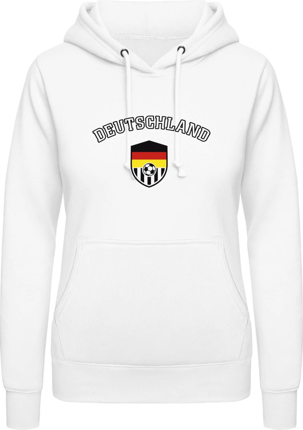 Deutschland National - Arctic white AWDis ladies hoodie - Front