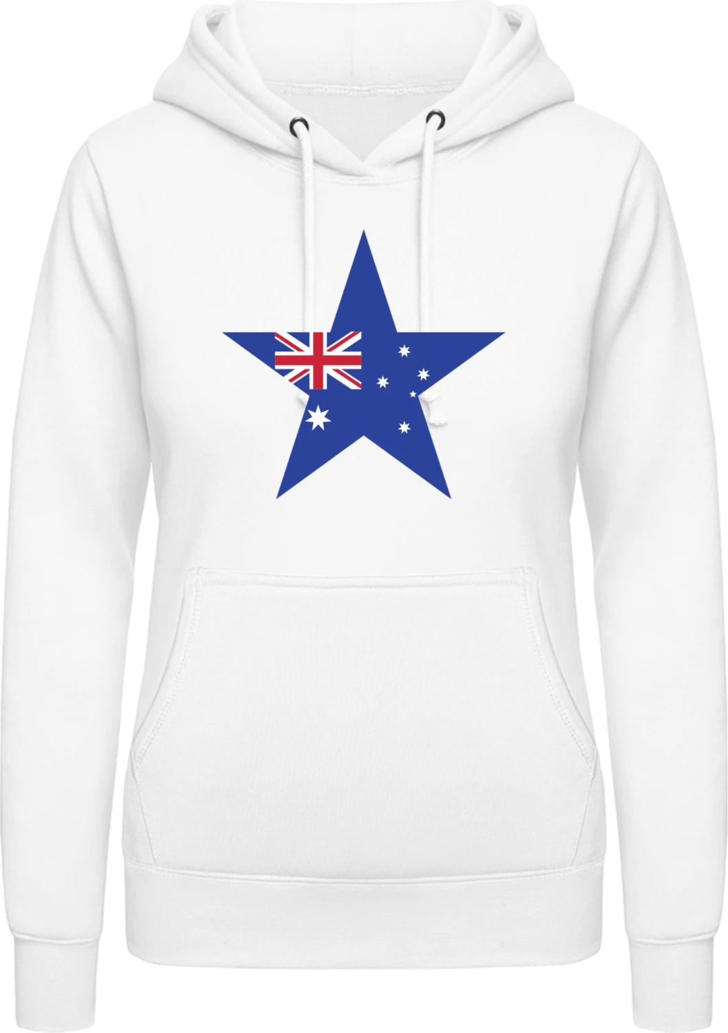 Australian Star - Arctic white AWDis ladies hoodie - Front