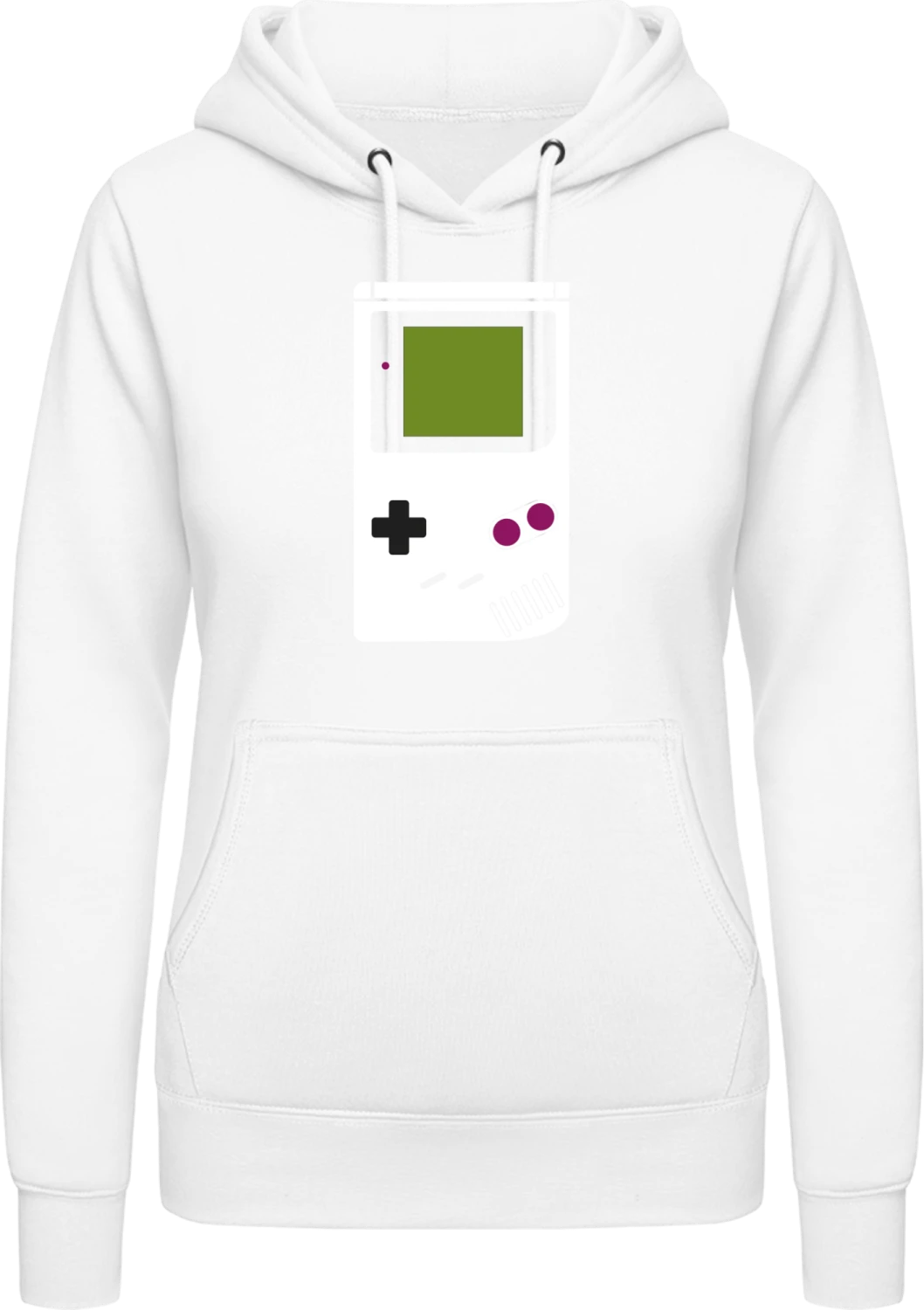 Game Boy - Arctic white AWDis ladies hoodie - Front