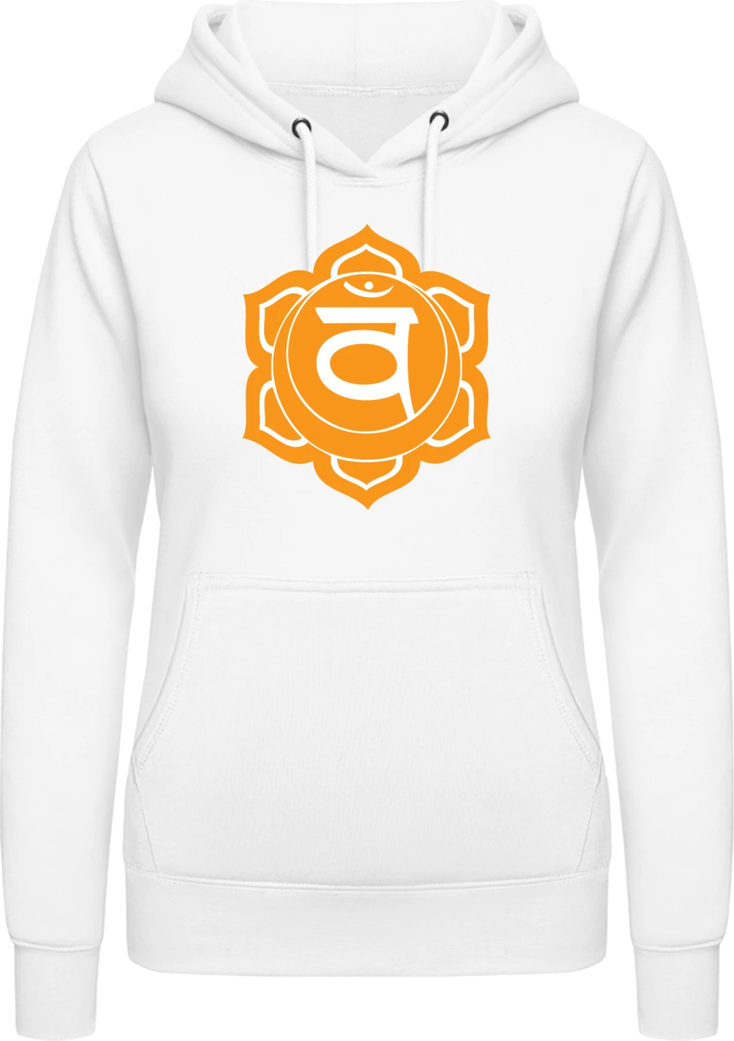 Chakra Svadhisthana - Arctic white AWDis ladies hoodie - Front