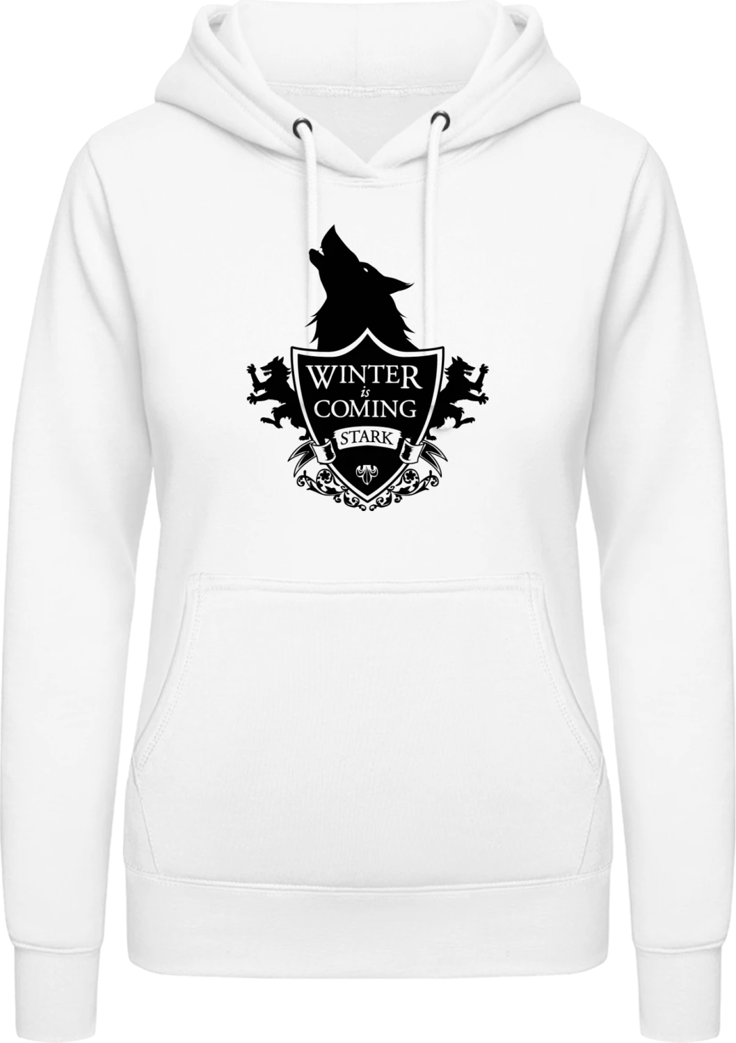 Winter Is Coming Stark - Arctic white AWDis ladies hoodie - Front