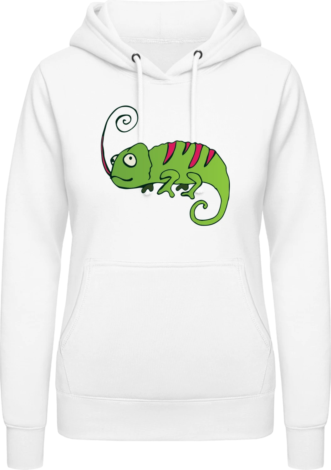 Cameleon - Arctic white AWDis ladies hoodie - Front