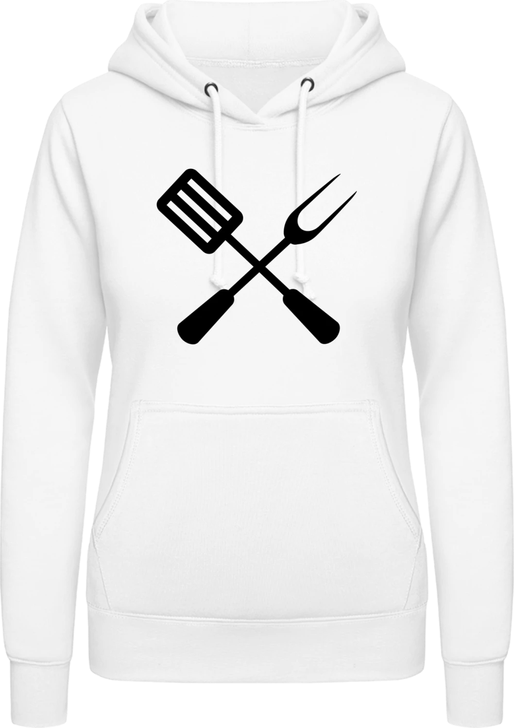 Grill BBQ Equipment - Arctic white AWDis ladies hoodie - Front