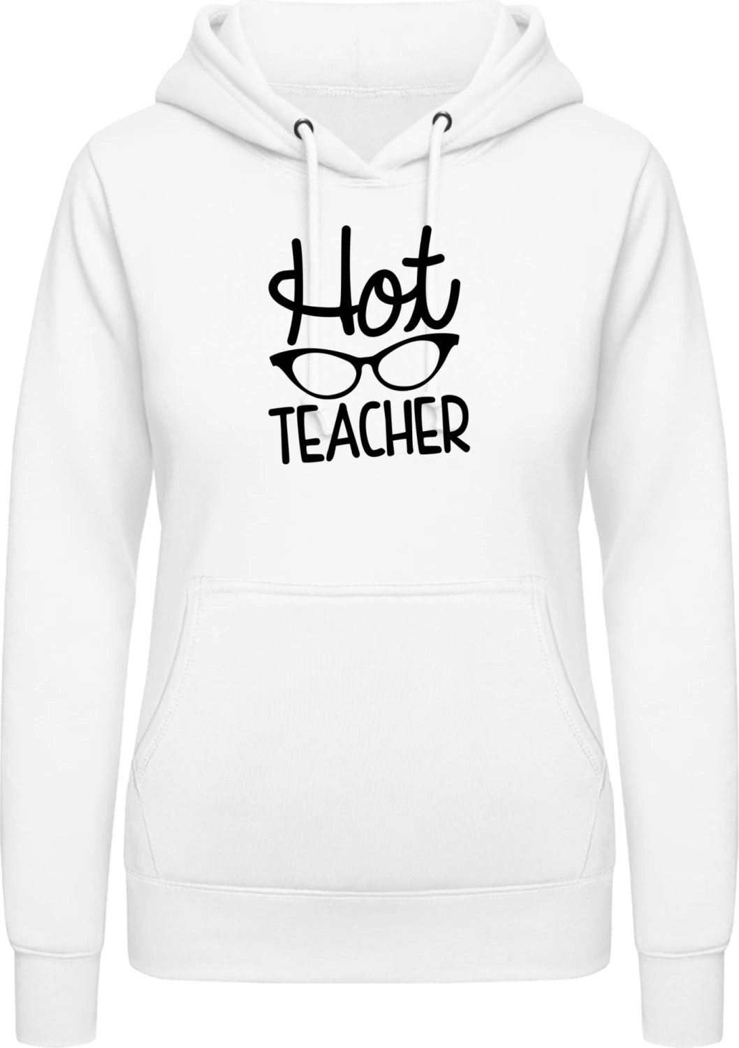 Hot Teacher Female - Arctic white AWDis ladies hoodie - Front