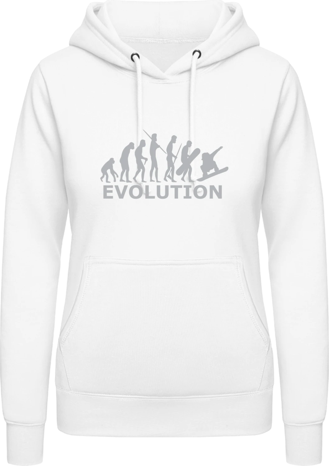 Snowboarder Evolution - Arctic white AWDis ladies hoodie - Front