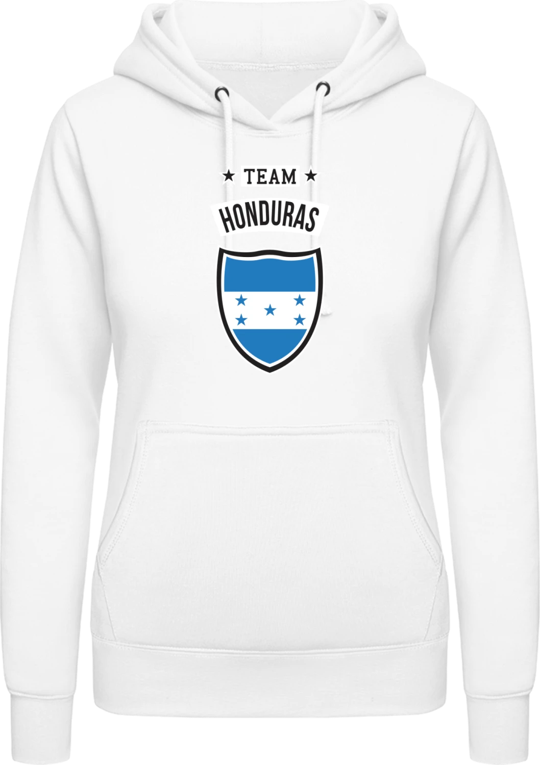 Team Honduras - Arctic white AWDis ladies hoodie - Front