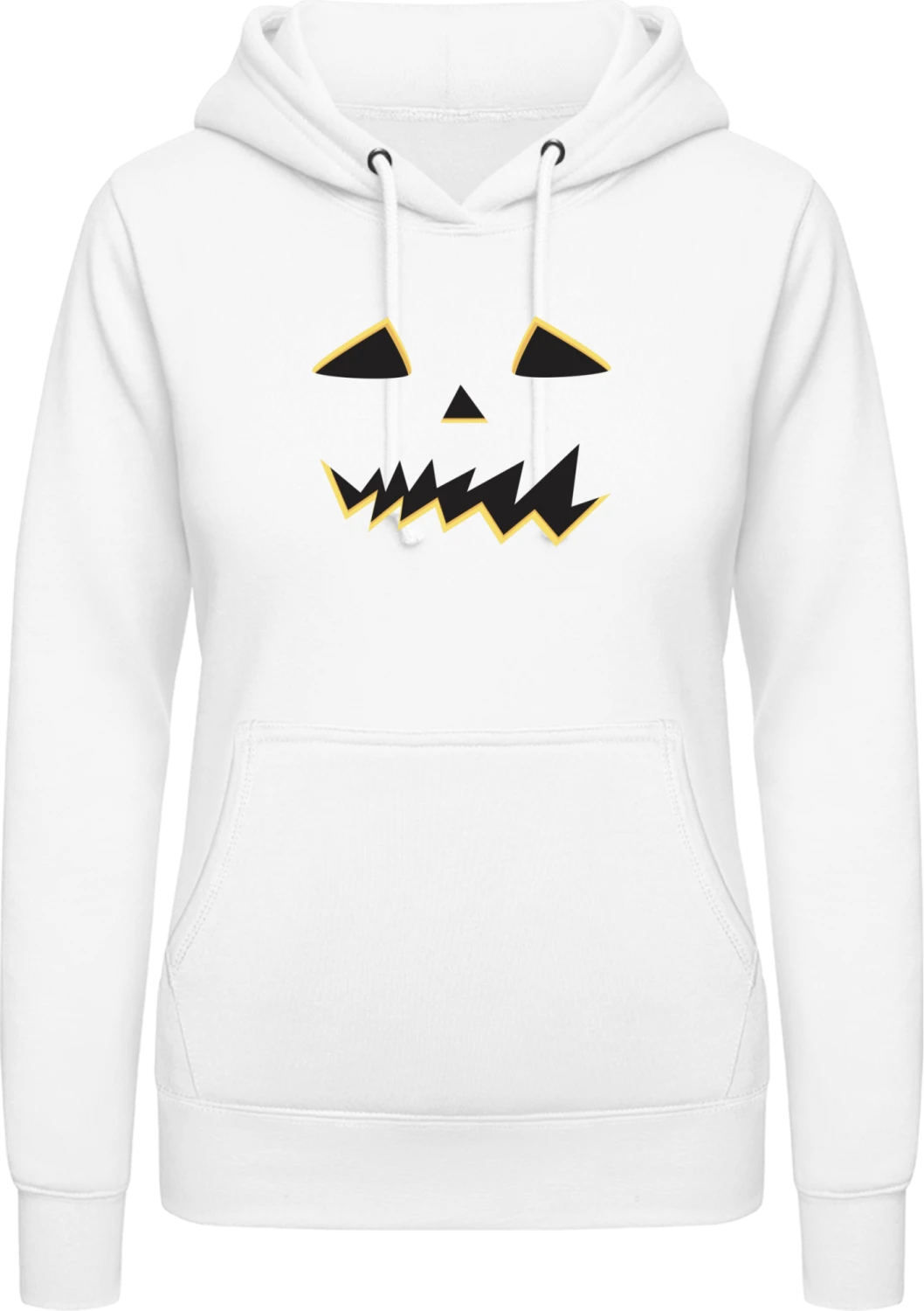 Pumpkin Halloween Costume - Arctic white AWDis ladies hoodie - Front