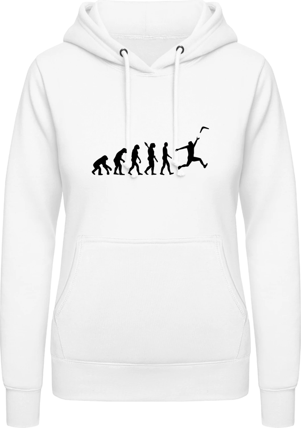 Boomerang - Arctic white AWDis ladies hoodie - Front