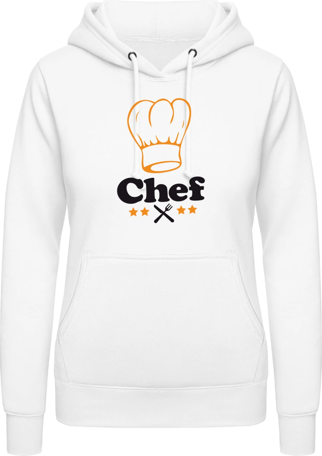 Chef - Arctic white AWDis ladies hoodie - Front