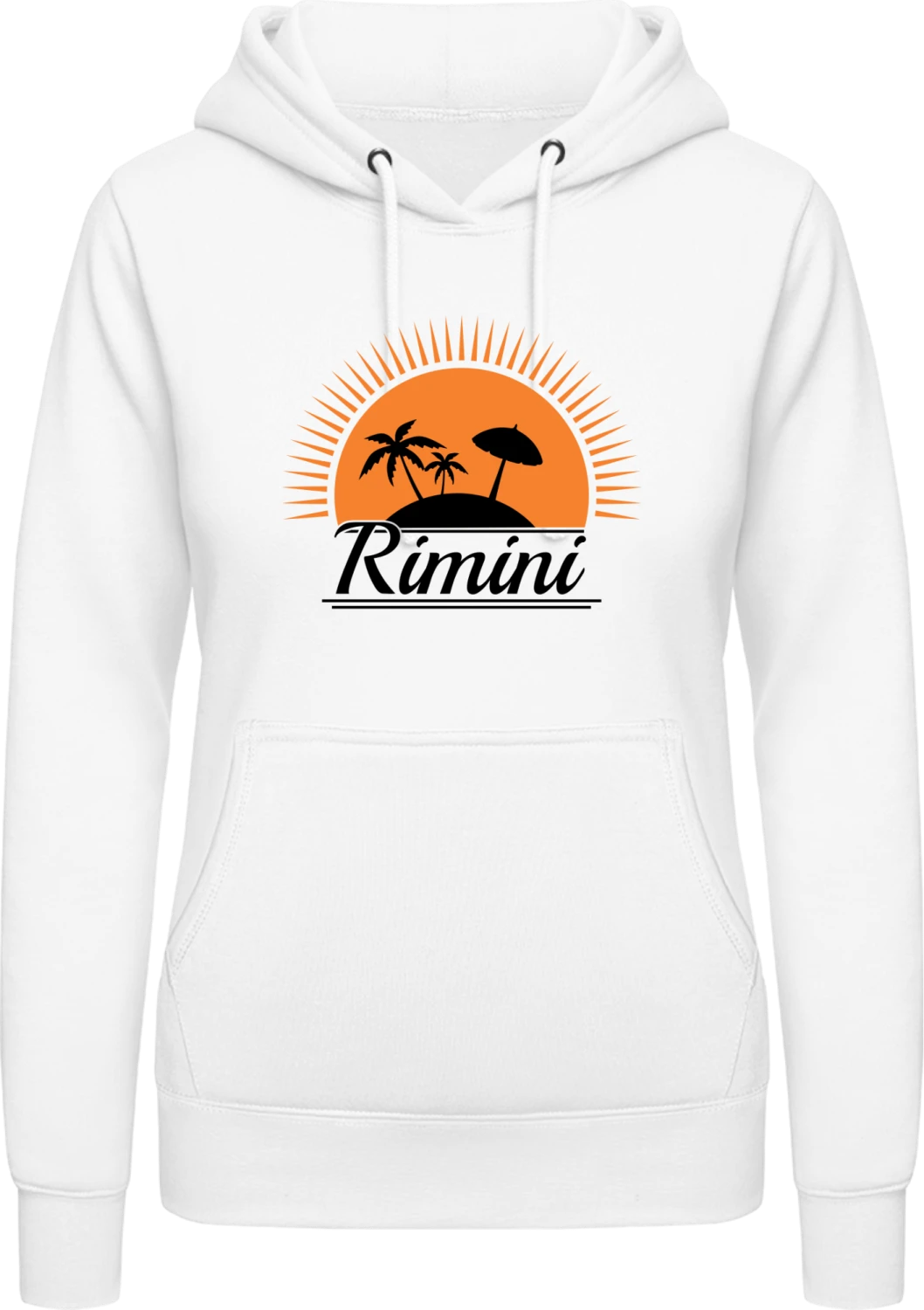 Rimini - Arctic white AWDis ladies hoodie - Front