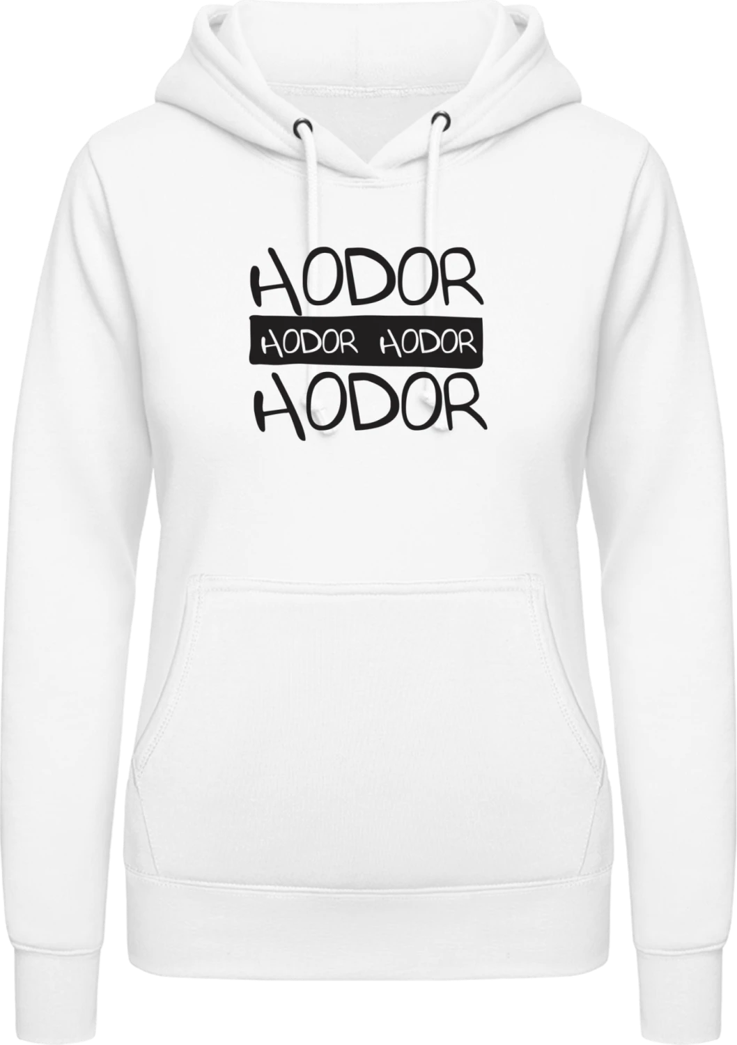 Hodor Hodor - Arctic white AWDis ladies hoodie - Front