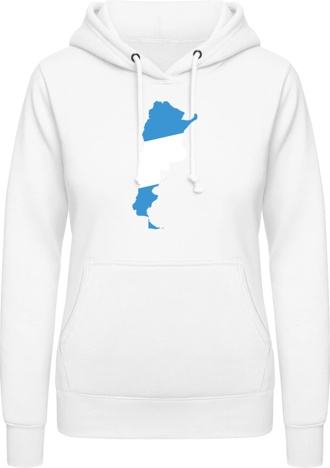 Argentina Flag - Arctic white AWDis ladies hoodie - Front