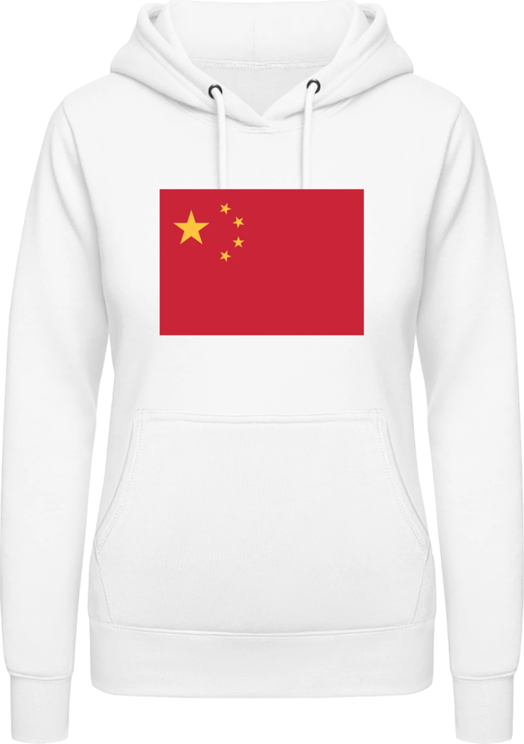 China Flag - Arctic white AWDis ladies hoodie - Front