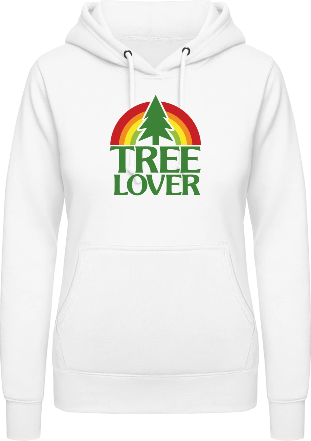 Tree Lover - Arctic white AWDis ladies hoodie - Front