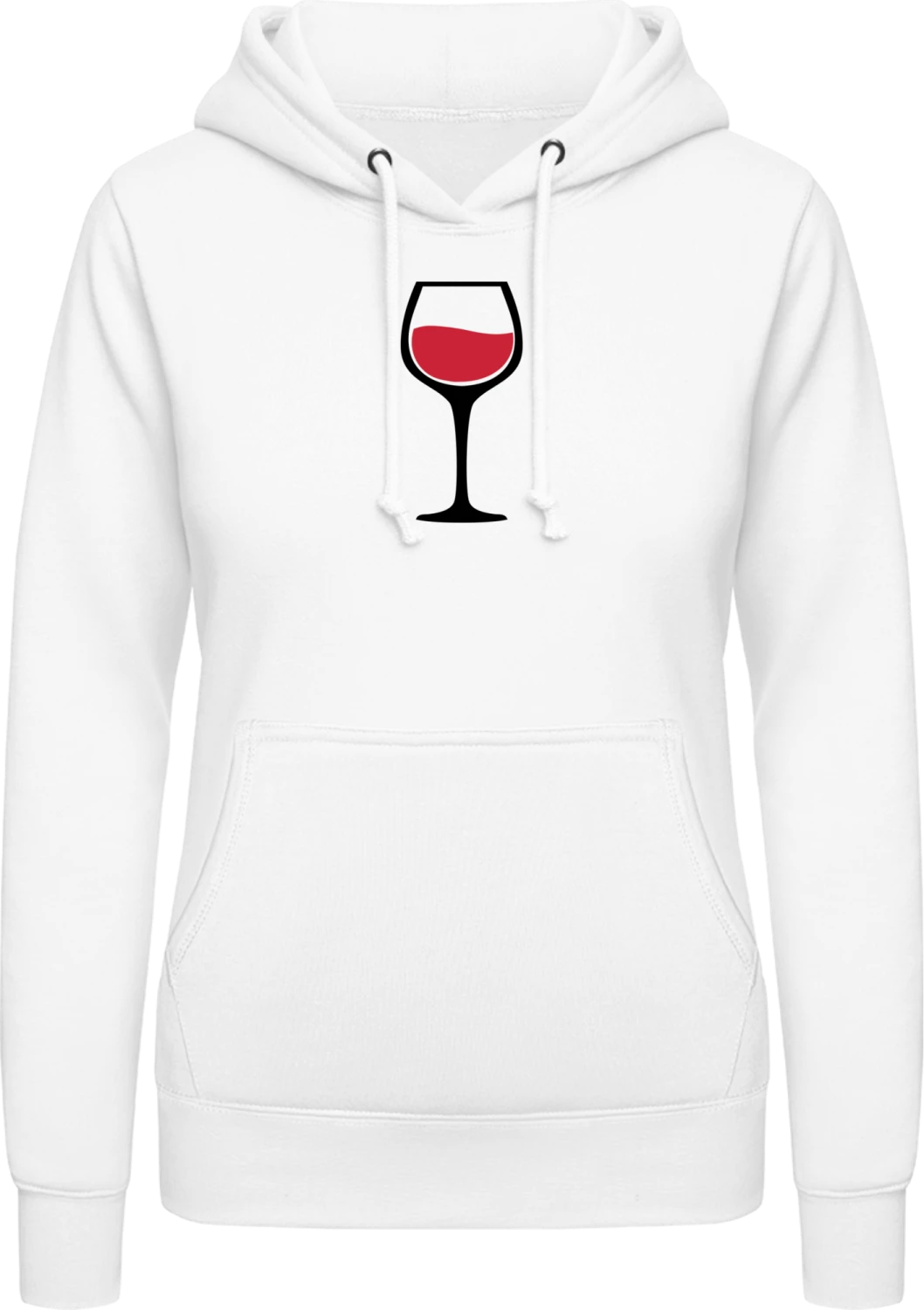 Red Wine - Arctic white AWDis ladies hoodie - Front