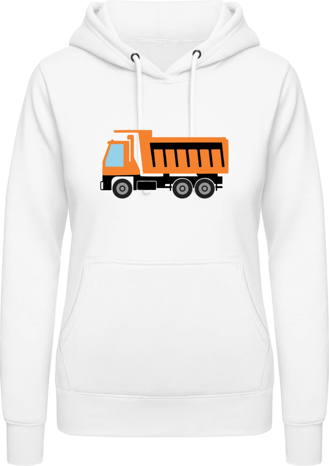 Tipper Construction Site - Arctic white AWDis ladies hoodie - Front